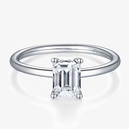 1 Carat Moissanite 925 Sterling Silver Solitaire Ring