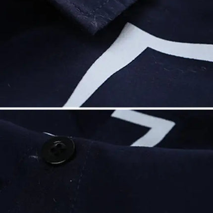 Men's Spring/Summer Fashion Printed Long Sleeve Shirt