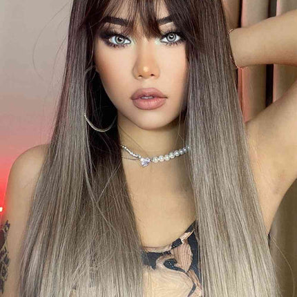Long Straight Synthetic Wigs 26''