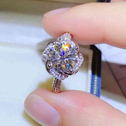 2 Carat Moissanite 925 Sterling Silver Ring