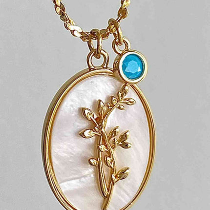 Flower Shell Pendant Copper Necklace