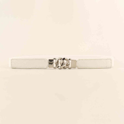 Zinc Alloy Buckle Elastic PU Belt