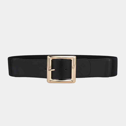 Rectangle Buckle Elastic Wide Belt