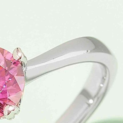 1 Carat Moissanite 925 Sterling Silver Solitaire Ring