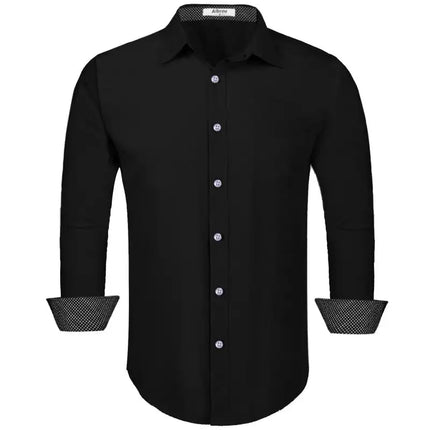 Men's Fashion Casual Business Long Sleeve Shirts