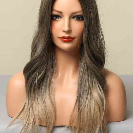 13*1" Full-Machine Wigs Synthetic Long Straight 24"