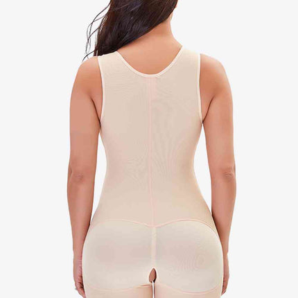 Full Size Lace Trim Shapewear with Zipper