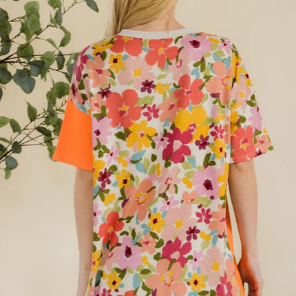 Celeste Full Size Floral Short Sleeve T-Shirt