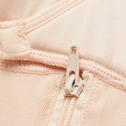 Full Size Lace Trim Shapewear with Zipper