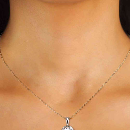 2 Carat Moissanite 925 Sterling Silver Necklace