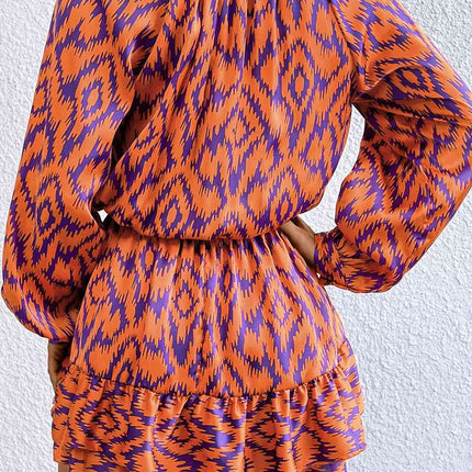 Geometric Notched Neck Romper