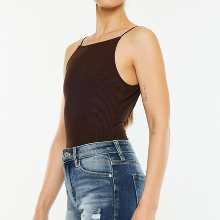 Kancan High Waist Raw Hem Denim Shorts