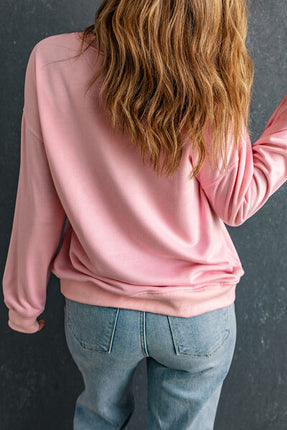 LOVER Round Neck Dropped Shoulder Sweatshirt - Vickie Lynn's