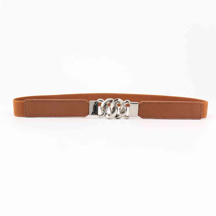 Zinc Alloy Buckle Elastic PU Belt