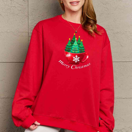 Simply Love Full Size MERRY CHRISTMAS Graphic Sweatshirt