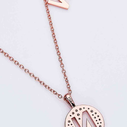Adored Moissanite K to T Pendant Necklace