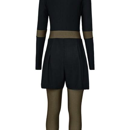 Zip Up Long Sleeve One-Piece Swimwear