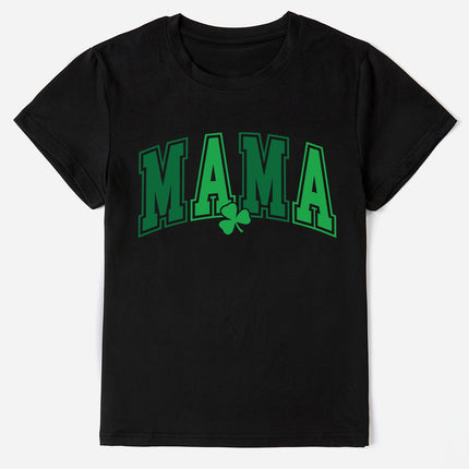 MAMA Round Neck Short Sleeve T-Shirt