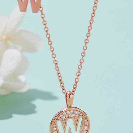 Moissanite U to Z Pendant Necklace