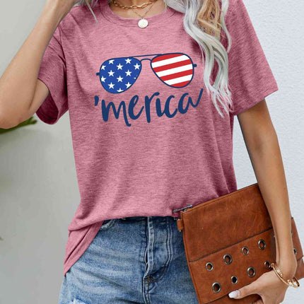 US Flag Glasses Graphic Tee