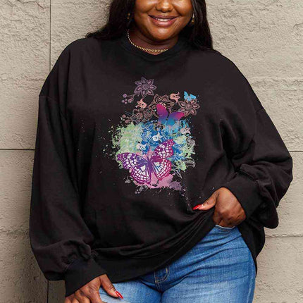 Simply Love Simply Love Full Size Butterfly Graphic Sweatshirt
