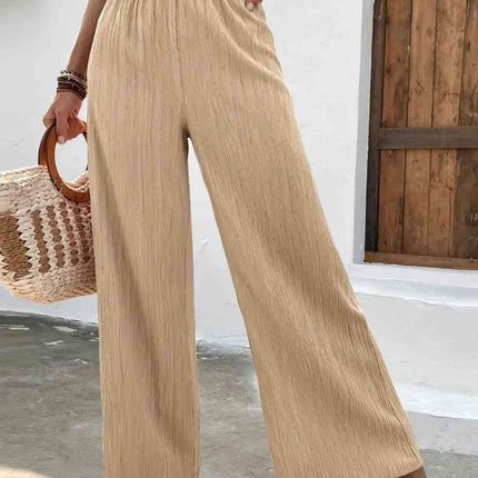 Full Size High Waist Wide Leg Pants