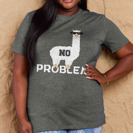 Simply Love Full Size NO PROBLEM Graphic Cotton Tee