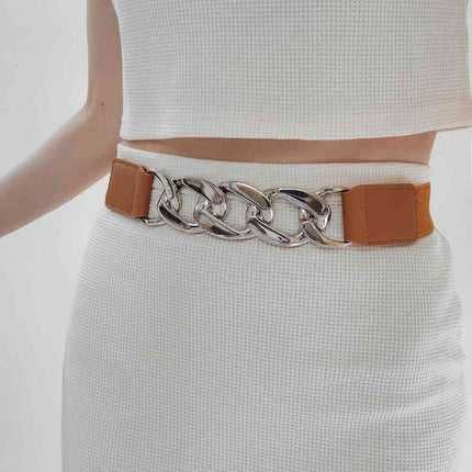 Chain Detail Elastic Belt - Vickie Lynn's
