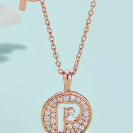 Adored Moissanite K to T Pendant Necklace