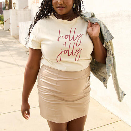 Simply Love Full Size Letter Graphic Short Sleeve T-Shirt