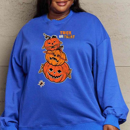 Simply Love Full Size TRICK OR TREAT Graphic Sweatshirt