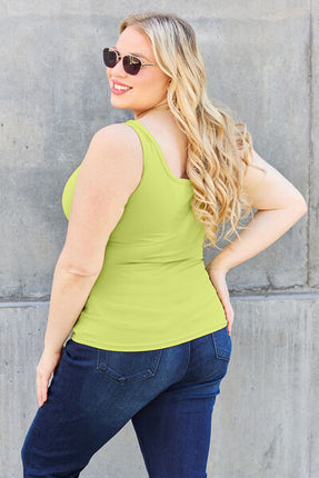Basic Bae Full Size Square Neck Wide Strap Tank - Vickie Lynn's