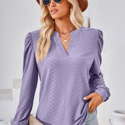 Notched Long Sleeve T-Shirt