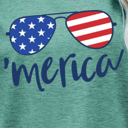 US Flag Glasses Graphic Tee