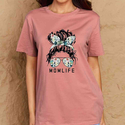 Simply Love Full Size MOM LIFE Graphic Cotton T-Shirt