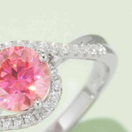 1 Carat Moissanite Contrast 925 Sterling Silver Ring