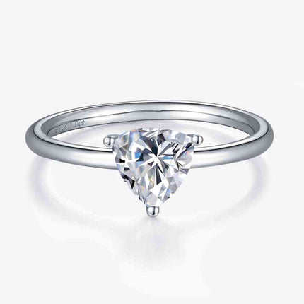 1 Carat Moissanite 925 Sterling Silver Solitaire Ring