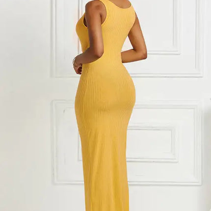 Women's Plus Size Solid Color Sleeveless Dress