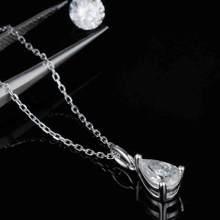 1 Carat Moissanite 925 Sterling Silver Necklace