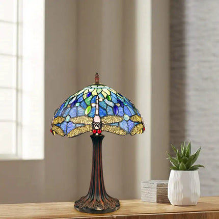 SUNNIVA Dragonfly-Style Dark Bronze 1 Light Table Lamp