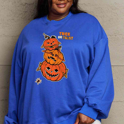 Simply Love Full Size TRICK OR TREAT Graphic Sweatshirt
