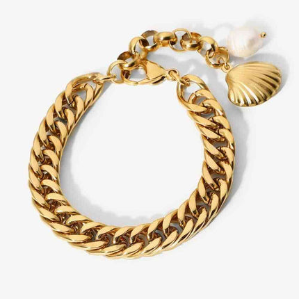 18K Gold-Plated Curb Chain Bracelet