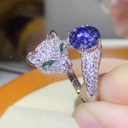 2 Carat Moissanite Adjustable Animal Bypass Ring - Vickie Lynn's