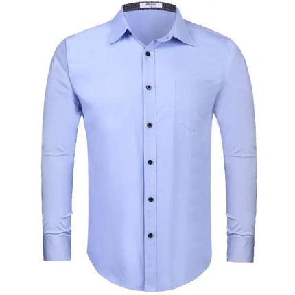 Men's Fashion Casual Business Long Sleeve Shirts