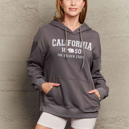 Simply Love Simply Love Full Size CALIFORNIA 1850 THE GOLDEN STATE Graphic Hoodie