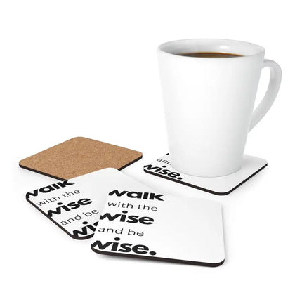 Home Decor, Coaster Set - 4 piece Home/Office, Walk With The Wise And Be Wise, Scriptural Inspiration