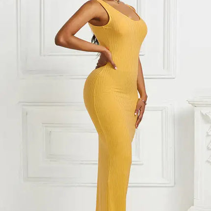 Women's Plus Size Solid Color Sleeveless Dress