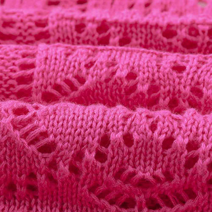 Openwork Button Down Cardigan
