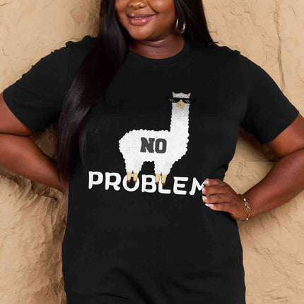 Simply Love Full Size NO PROBLEM Graphic Cotton Tee