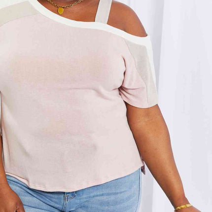 Andree by Unit Full Size Something Simple Cold Shoulder Tee